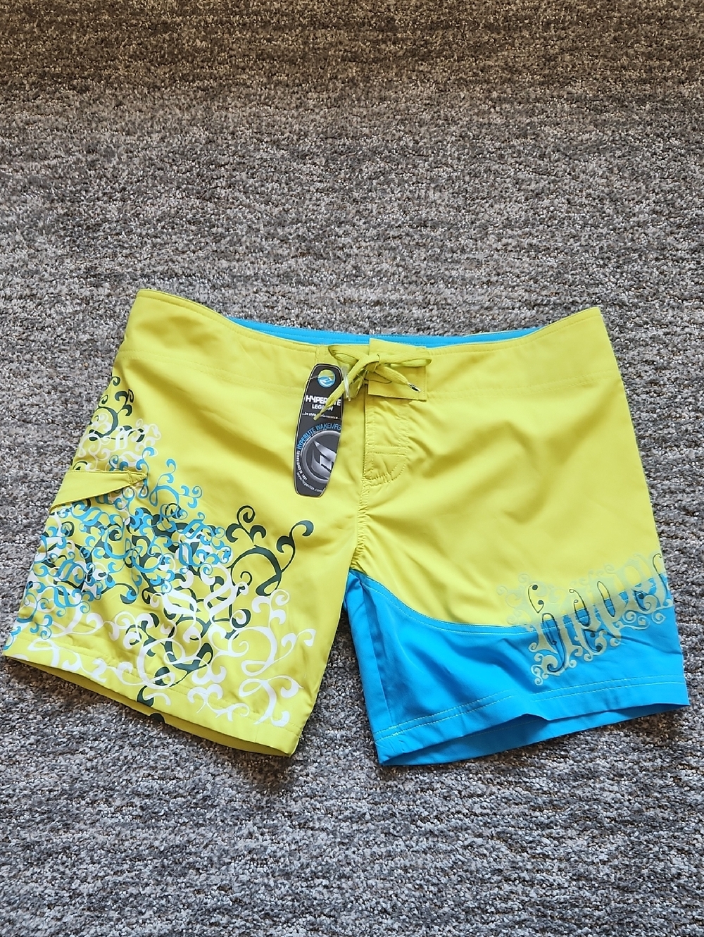 Women’s Yellow & Blue Board Shorts